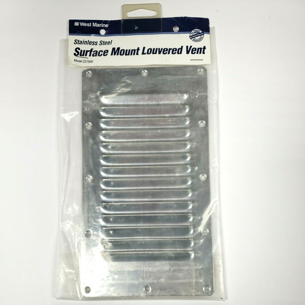 WEST MARINE 5" X 9" STAINLESS STEEL LOUVERED VENT BOAT SAIL Model 227009